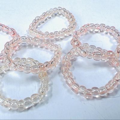 PHỤ KIỆN NỮ HANDMADE MÀU HỒNG MÃ 05 DẠNG TRÒN TRONG SUỐT LẤP LÁNH