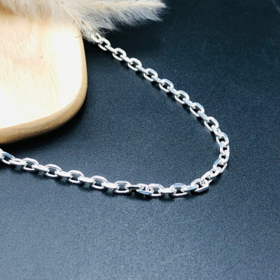 Dây Chuyền Nam Bạc Ta Nguyên Chất S99 Kiểu Dây Vuông Bạc Hiểu Minh DBN007s