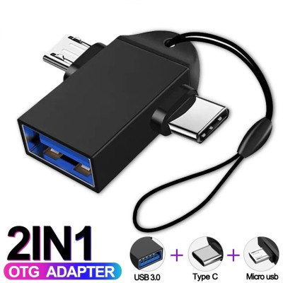 Đầu Chuyển Đổi OTG Cổng Type-C Sang USB 3.0 - Chất Liệu Vỏ Kim Loại Cáp OTG USB Type C to USB 3.0 Đầu Chuyển Đổi USB OTG Type C Tốc Độ Cao Tương Thích Với Điện Thoại Máy Tính Type C Micro Usb sang Usb 3.0 cao cấp tiện dụng Hàng Nhập Khẩu