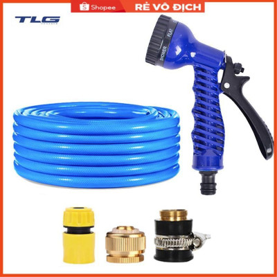 Bộ dây và vòi xịt tăng áp lực nước,rửa xe, tưới cây 15m (cút nhựa nối đồng nhựa) 206843