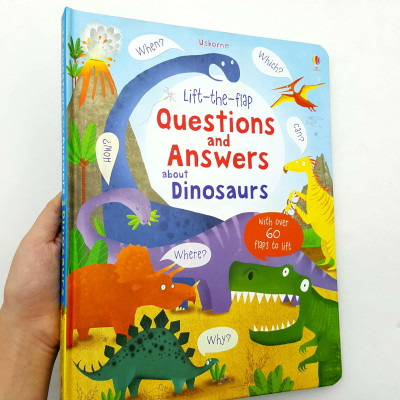 Sách tương tác tiếng Anh - Usborne Lift-the-flap Questions and Answers about Dinosaurs