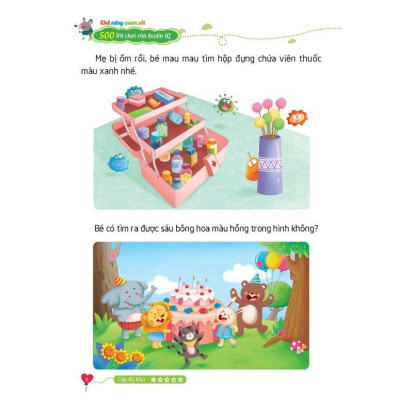 Sách - 500 Trò Chơi Rèn Luyện IQ - 4-10 Tuổi - Khả Năng Quan Sát - Minh Thắng