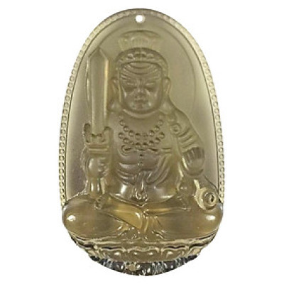 Mặt Dây Chuyền Bất Động Minh Vương Đá Thạch Anh Ám Khói