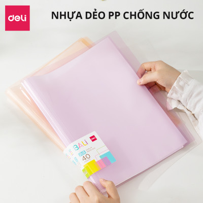 File Tài Liệu File Lá Học Sinh Deli Đa Năng A4 Bìa Kẹp Lá Tệp Đựng Tài Liệu Đựng File Siêu Âm 20 30 40 Lá Màu Pastel