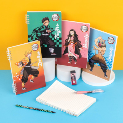 Sổ Lò Xo A5 - Kẻ Ngang - 120 Trang 100gsm - Nhân Vật Demon Slayer - Thiên Long MB-023/DS - Inosuke - Tặng Kèm Sticker Demon Slayer