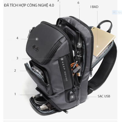 Túi đeo chéo đeo ngực nam cao cấp phong cách châu âu