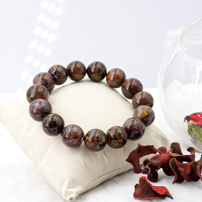 Vòng tay phong thủy Pietersite Nâu Vàng VIP 15mm