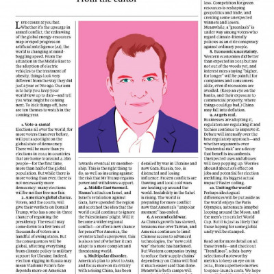 Tạp chí tiếng Anh - The World Ahead 2024 mới nhất - The Economist