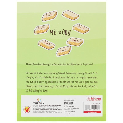 Combo 10 Tập Học Sinh Bánh Việt - Miền Nam - 4 Ô Ly - 96 Trang 80gsm - The Sun 05 - Mè Xửng - Tặng Nhãn Vở Kèm Sticker