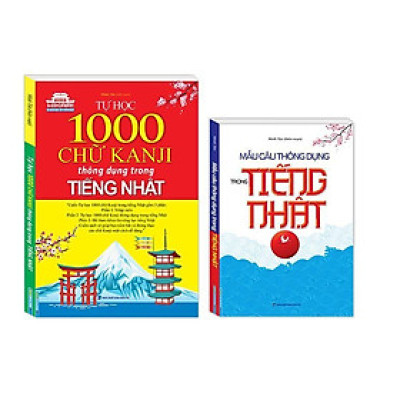 Sách  - Tự Học 1000 Chữ Kanji Thông Dụng Trong Tiếng Nhật + Mẫu Câu Thông Dụng Trong Tiếng Nhật - Combo 2 Cuốn - Minh Thắng