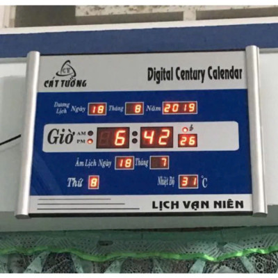 Đồng Hồ Treo Tường Vạn Niên Cao Cấp – Có Lịch Âm,  Sang Trọng, 40x30cm Chuẩn Phong Thủy