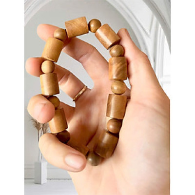 Vòng Gỗ Đàn Hương cao cấp size 12ly trúc thượng hạng thơm ngọt sức khoẻ may mắn bình an