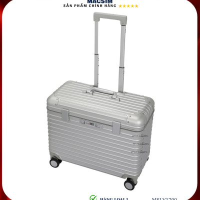 Vali hợp kim nhôm cao cấp Macsim hàng loại 1 MSLV1700 cỡ 16 inches màu bạc