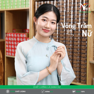 Vòng Trầm Thiên Nhiên Dành Cho Nữ - Kiểu Lu Thống - Mềm Mại - Hương Dịu Ngọt