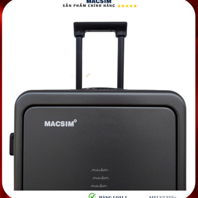 Vali cao cấp Macsim SMLV1355a cỡ 20 inch màu ghi, màu trắng - Hàng loại 1