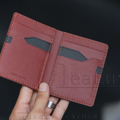 Ví Da Epsom Dáng Đứng Handmade Lealux Epsom Wallet 3