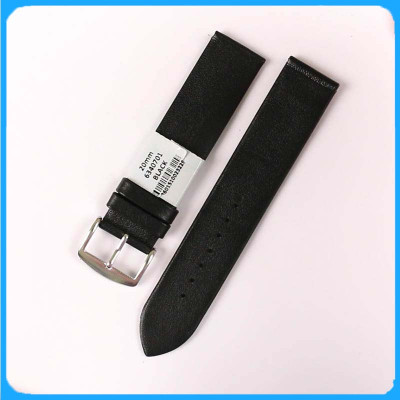 Dây Da Đồng Hồ ZRC Pháp Dòng TRENDY Da Cừu Đen Phẳng Mỏng