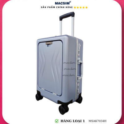 Vali cao cấp Macsim Aksen hàng loại 1 MSAK7034H cỡ 20 inch - màu ghi