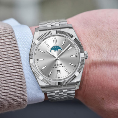 Đồng hồ nam chính hãng LOBINNI L19018-2,Kính Sapphire,chống xước,chống nước 50M,BH 24 tháng,máy cơ(Automatic)