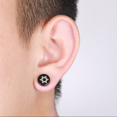 Bông tai nam châm họa tiết sao không cần xỏ lỗ