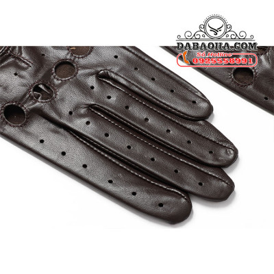 Găng tay nam da cừu nguyên tấm BHYST02 Bao tay lái xe da thật