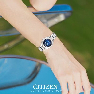 Đồng Hồ Nữ Citizen Dây Thép Không Gỉ FE2070-50L - Mặt Xanh (Sapphire)