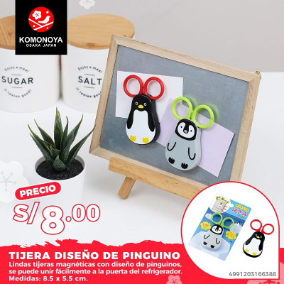 Kéo cho bé hình chim cánh cụt, có nam châm Echo Penguin - Hàng nội địa Nhật Bản nhập khẩu chính hãng