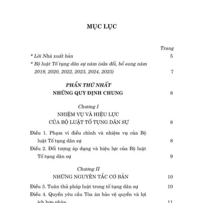 Bộ luật Tố tụng dân sự năm 2015 (Sửa đổi, bổ sung năm 2019, 2020, 2022, 2023, 2024, 2025)