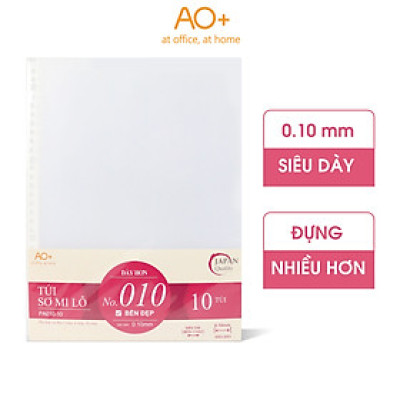 Bìa Lỗ (Túi Sơ Mi) A4, AO+, Dày 0.1 mm/ 30 lỗ (Xấp 10 Cái)