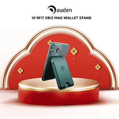 Ví 9Fit EBiz Mag Wallet Stand, Ví da từ tính kiêm chân đế, tích hợp công nghệ NFC - Hàng chính hãng