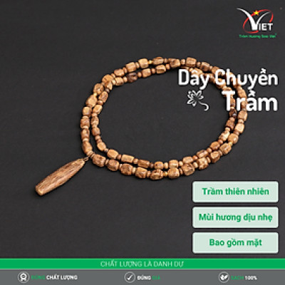 Dây Chuyền Trầm Thiên Nhiên Kiểu Đốt Trúc Ngắn