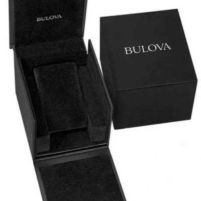 Đồng Hồ Nữ Bulova Đính Kim Cương Dây Thép Không Gỉ 96P202 - Mặt Đen