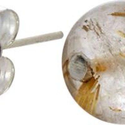 Bộ Bông Tai Và Mặt Dây Chuyền Thạch Anh Tóc Vàng Ngọc Quý Gemstones BT6