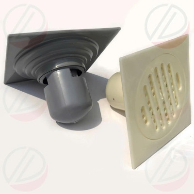 Hố Ga Phểu Thoát Sàn Lọc Rác Chống Hôi Bằng Nhựa ABS Không Lo Gỉ Sét - Nhiều màu mặt vuông 12x12cm