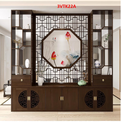 Vách ngăn phòng khách nhà bếp, Tủ kệ vách ngăn phòng 3VTK22A