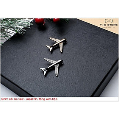 Ghim cài áo máy bay đính đá cao cấp - ghim cài vest cưới Tien Nguyen