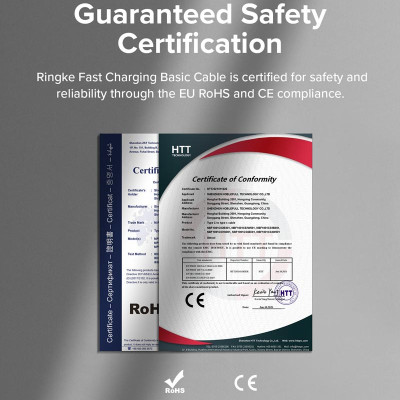 Cáp sạc nhanh cho điện thoại/laptop/tablet RINGKE Fast Charging Basic Cable C-to-C - Hàng Chính Hãng