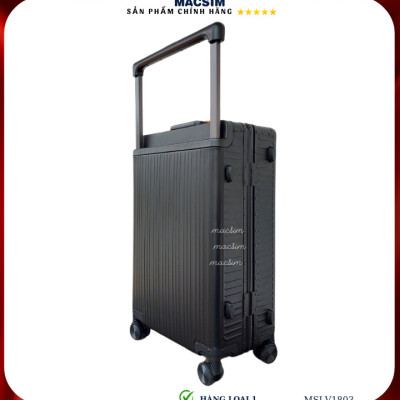 Vali hợp kim nhôm cao cấp Macsim MSLV1803 cỡ 24 inches màu đen hàng loại 1