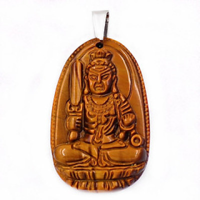 Mặt Phật Bất động minh vương đá mắt hổ 3.6cm