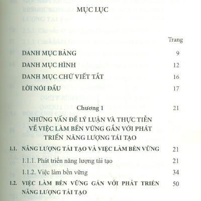 Việc Làm Bền Vững Gắn Với Việc Phát Triển Năng Lượng Tái Tạo (Nghiên Cứu Trường Hợp Tại Tỉnh Ninh Thuận) - TS. Trần Thị Tuyết chủ biên