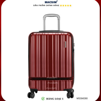 Vali cao cấp Macsim Smooire MSSM280 cỡ 20 inch màu đỏ hàng loại 1