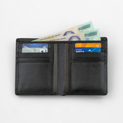 Ví đứng da bò B32D | Anh Tho leather