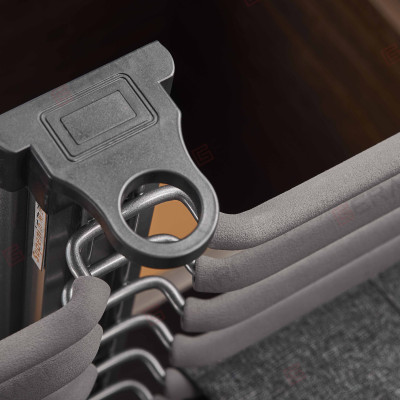 Phụ kiện của tủ áo (Giá vắt quần âu ray giảm chấn dòng Grey thương hiệu Gerari)