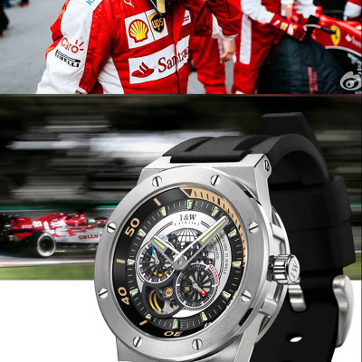 Đồng hồ nam chính hãng IW CARNIVAL IW619G-5 Kính sapphire ,chống xước,Chống nước 50m ,Bảo hành 24 tháng,Máy cơ (Automatic),Dây cao su cao cấp,thiết kế lộ cơ thể thao