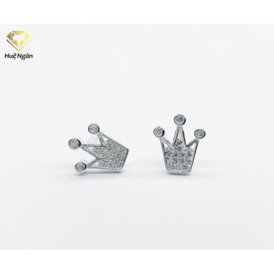 Bông tai bạc Ý 925 Huệ Ngân - Vương miện ngộ nghĩnh RYE140948