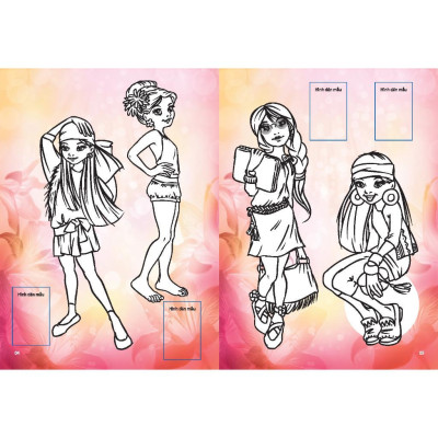 Sách - Dán Hình & Tô Màu Sticker Girl Fashion Nhà Thiết Kế Tài Ba - Tập 2 - Minh Thắng