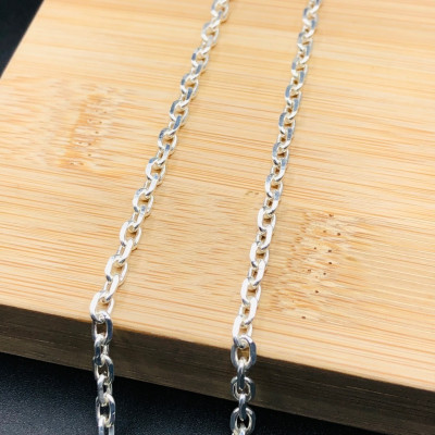 Dây Chuyền Nam Bạc Ta Nguyên Chất S99 Kiểu Dây Vuông Bạc Hiểu Minh DBN007s