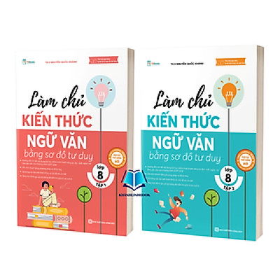 Sách - Combo Làm Chủ Kiến Thức Ngữ Văn Bằng Sơ Đồ Tư Duy Lớp 8 - Tập 1 + 2 (MC)