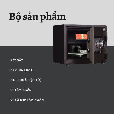 Két Sắt Chống Cháy Gia Đình TRULY TL-42 Chống Cháy, Chống Trộm Công Nghệ Hàn Quốc 75kg Bảo Hành 5 Năm - Hàng Chính Hãng 