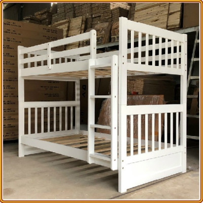 Giường 2 tầng màu trắng Tundo trên 1m dưới 1m2